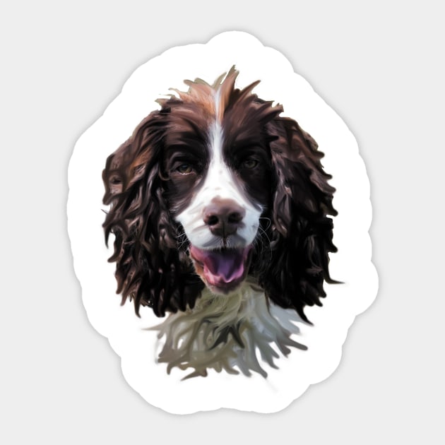 Springer Spaniel Dog Sticker by wizard023